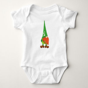 Saint Patrick's Day, Lucky Clovers, Cute Gnome Baby Bodysuit