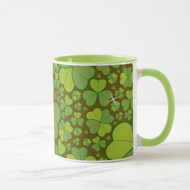 Saint Patrick's Day Lucky Clovers Shamrock Irish Mug (Right)