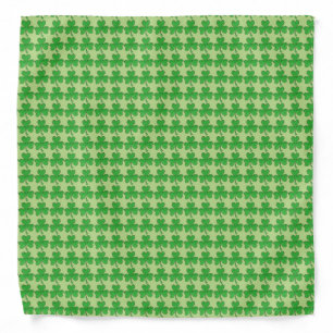 Saint Patrick's Day Lucky Green Shamrock Clover Bandana