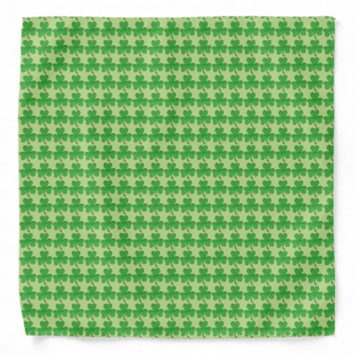 Saint Patricks Day Lucky Green Shamrock Clover Bandana