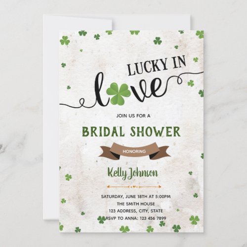 Saint Patricks day lucky in love card