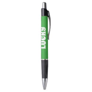 12 St Patrick's Day Pens Shamrock LED Ballpoint Pens Four Leaf Clover Flashing Black Gel Ink Pen Glow in the Dark Pens Birthday Graduation Presents Party Favors for Children Students 