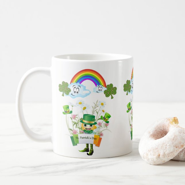 Saint Patrick's Day Mug Leprechaun (With Donut)