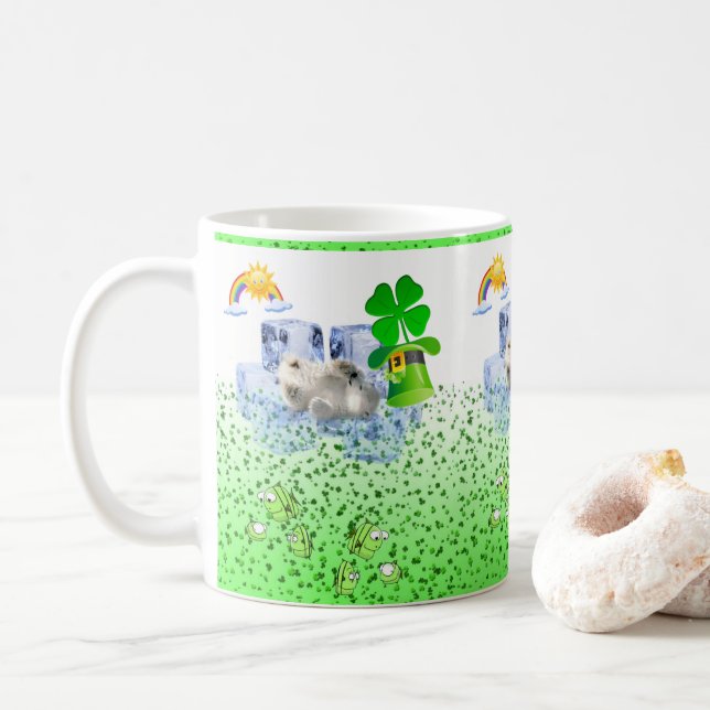 Saint Patrick's Day Mug Polar Bear (With Donut)