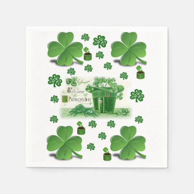 Saint Patrick's Day Paper Napkins (Front)