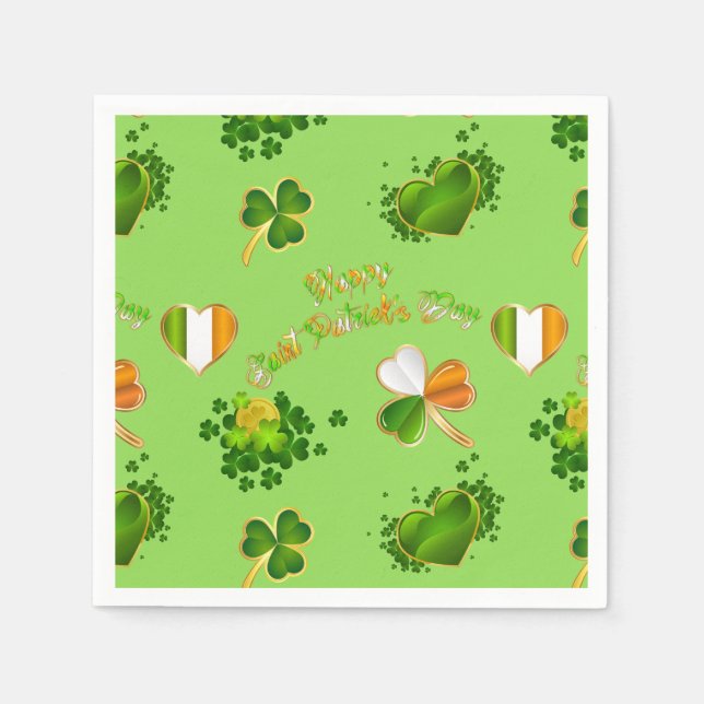Saint Patrick's Day Paper Napkins (Front)