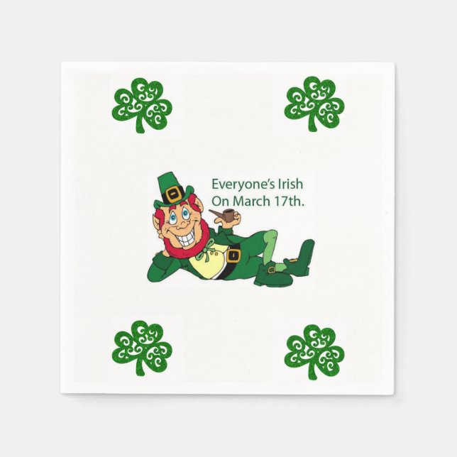 Saint Patrick's Day Paper Napkins (Front)