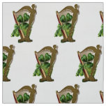 SAINT PATRICK&#39;S DAY PARTY /IRISH HARP AND SHAMROCK FABRIC