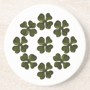 SAINT PATRICK'S DAY PARTY shamrock Drink Coaster