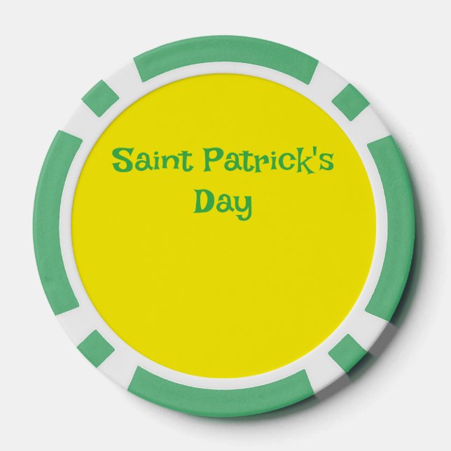 Saint Patrick's Day poker chip (Back)