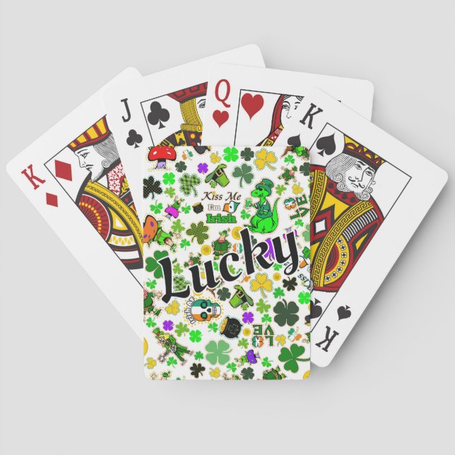 Saint Patrick's Day Poker Game Good Lucky Charms Poker Cards (Back)