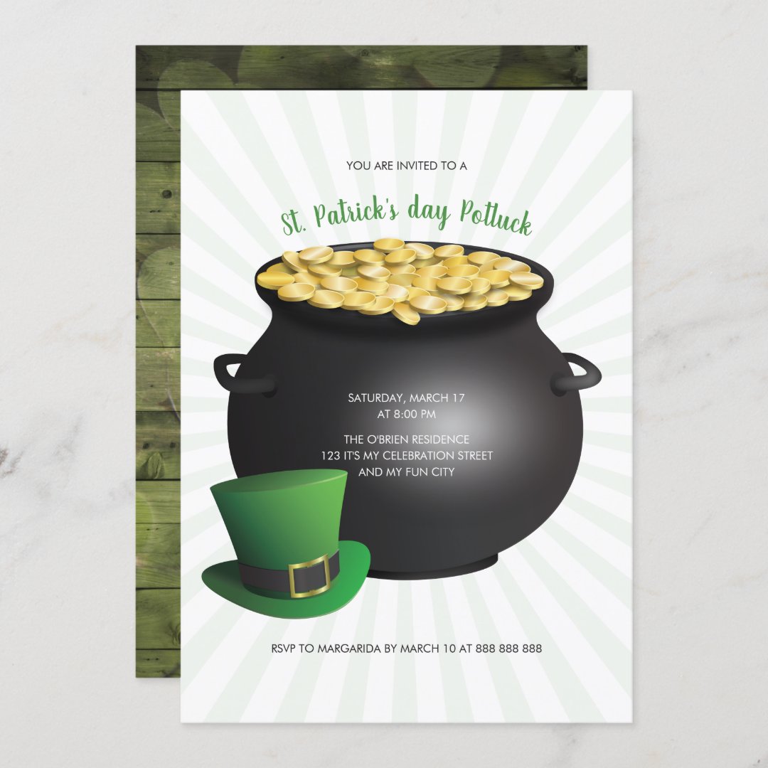 saint pattys day party invitations