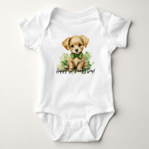 Saint Patrick's Day Puppy Body T - Happy St. Paddy Baby Bodysuit