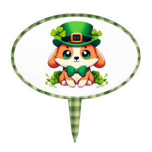 Saint Patricks' Day puppy Cake Topper
