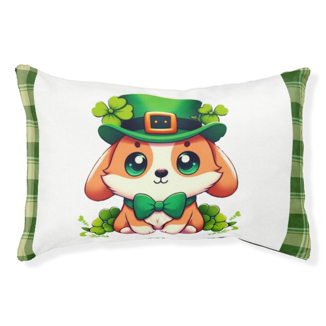 Saint Patricks' Day puppy  Pet Bed (Front)