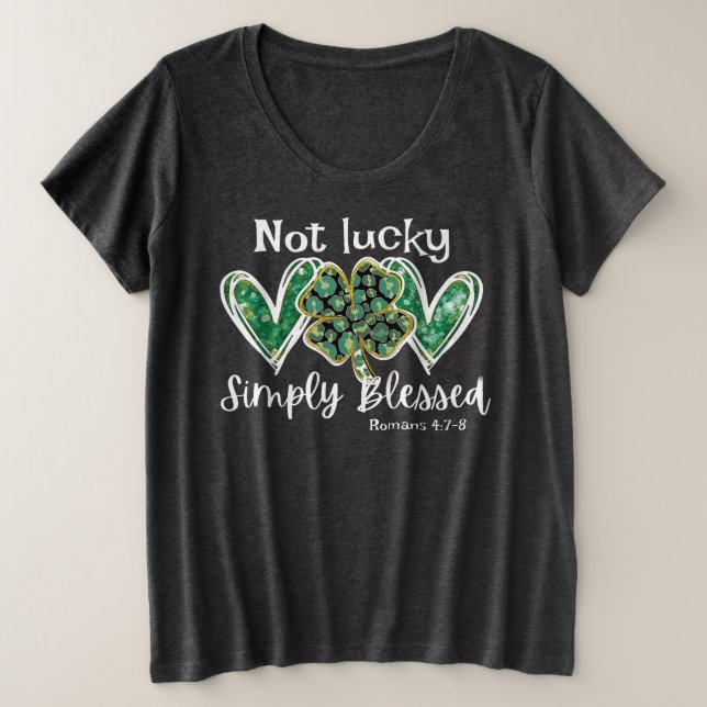 Saint Patricks Day Religious Plus Size Shirt (Design Front)