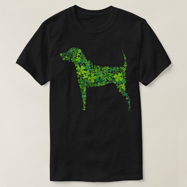 Saint Patrick's Day shamrock dog design  T-Shirt (Design Front)