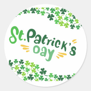 Saint Patrick's Day,Shamrock,Irish Classic Round Sticker