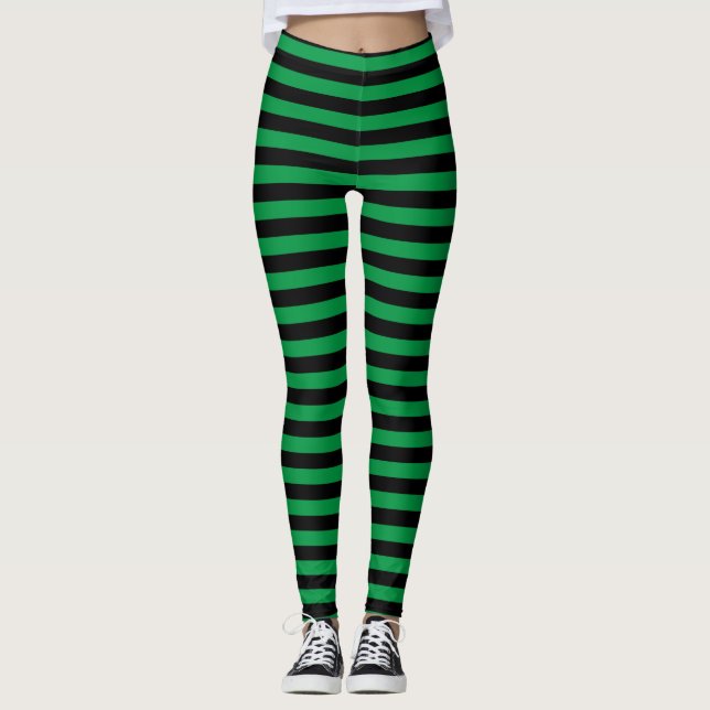Saint Patrick's Day Shamrock Print Leggings (Front)