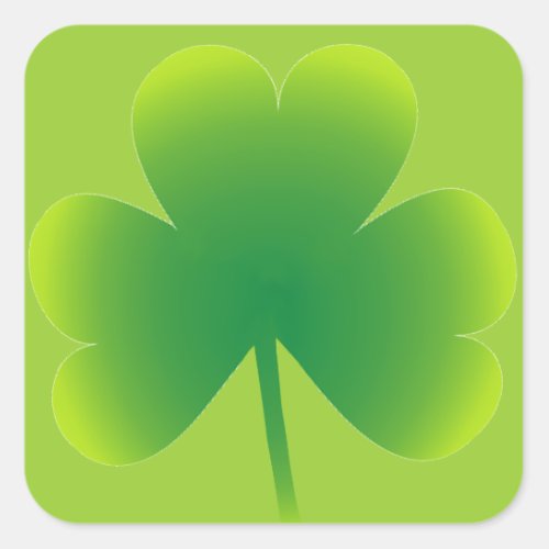 Saint Patricks Day Shamrock Square Sticker