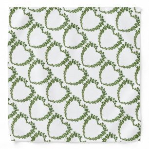 SAINT PATRICK'S DAY SHAMROCKS HEART CROWN BANDANA