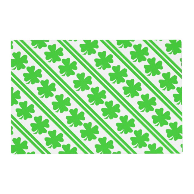 Saint Patricks Day Shamrocks Placemat (Front)