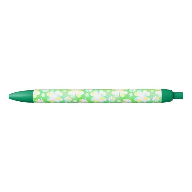 Saint Patrick's Day Shamrocks Retro Watercolor Pen (Front)