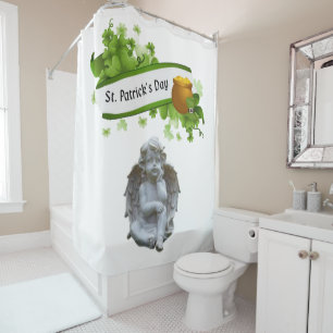 Saint Patrick's Day Shower Curtain Angel