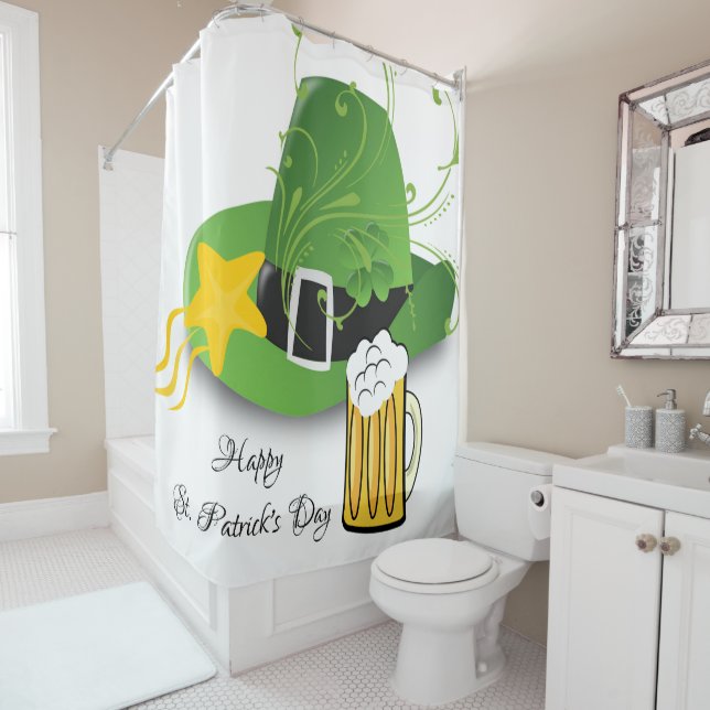 Saint Patrick's Day Shower Curtain Beer (In Situ)