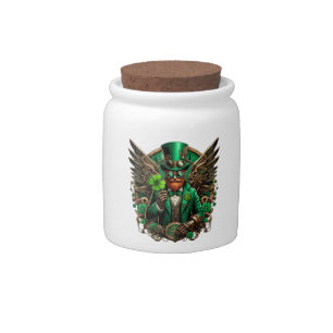 Saint Patrick's Day steampunk clover Candy Jar