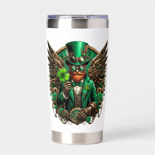 Saint Patrick's Day steampunk clover Insulated Tumbler