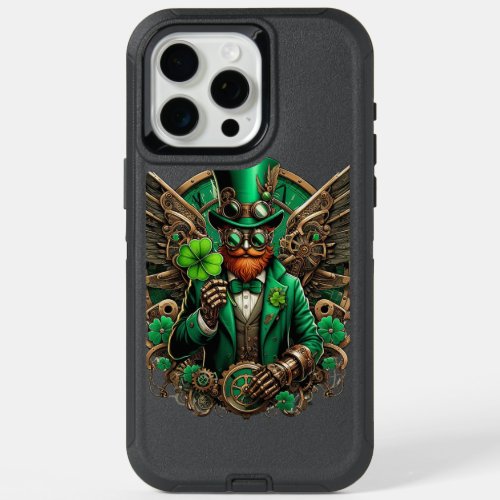 Saint Patricks Day steampunk clover iPhone 15 Pro Max Case