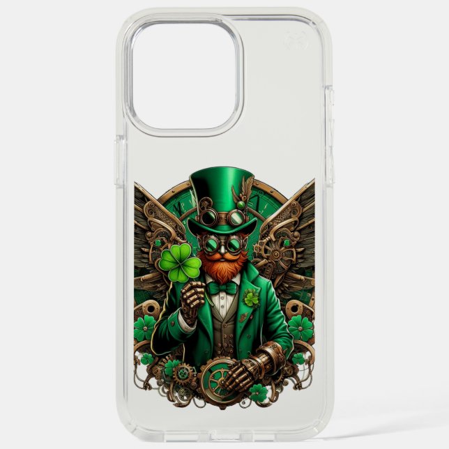 Saint Patrick's Day steampunk clover Speck iPhone Case (Front)