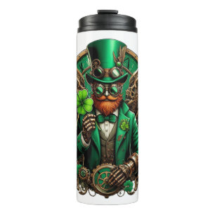 Saint Patrick's Day steampunk clover Thermal Tumbler