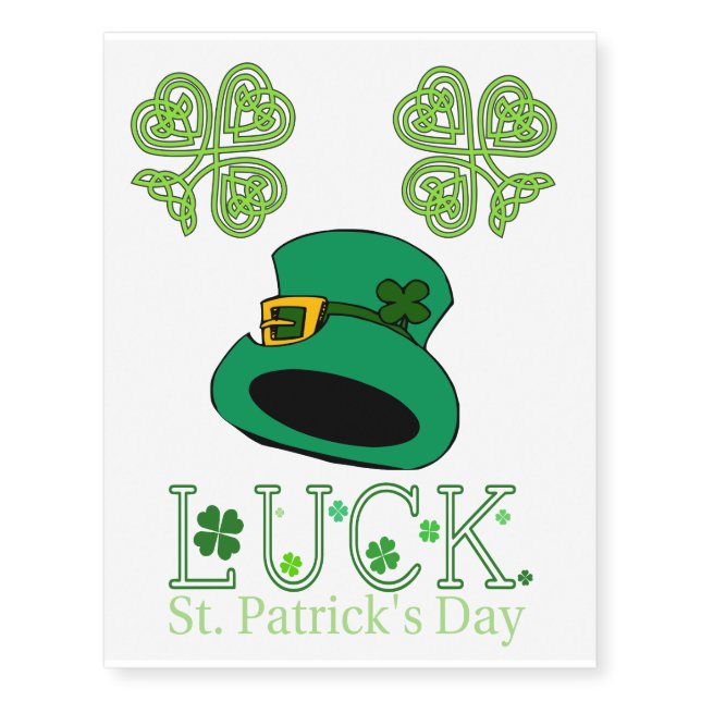 Saint Patrick's Day Temporary Tattoos (Front)