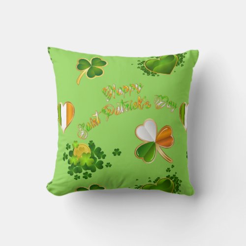 Saint Patricks Day Throw Pillow