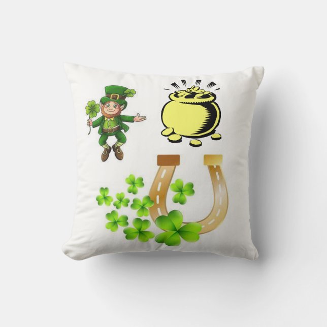 Saint Patrick's Day Throw Pillow (Front)