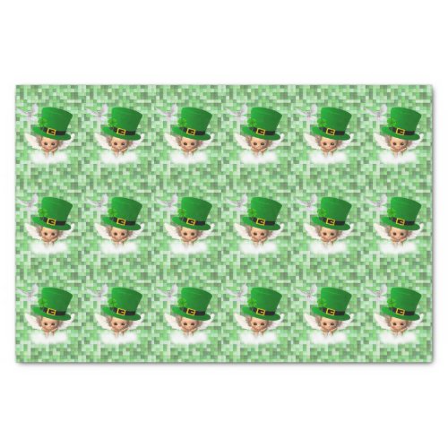 Saint Patricks Day Tissue Paper Angel