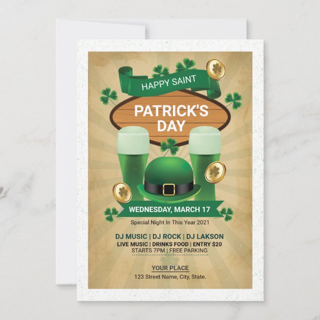 Saint Patricks Flyer Invitation (Front)