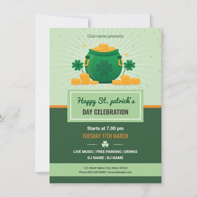 Saint Patricks Flyer Invitation (Front)