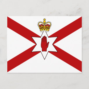 Saint Patrick'S For Northern Ireland Crowned flag Postcard