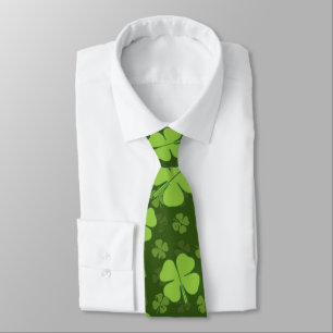 SAINT PATRICKS FOUR LEAF CLOVER NECK TIE