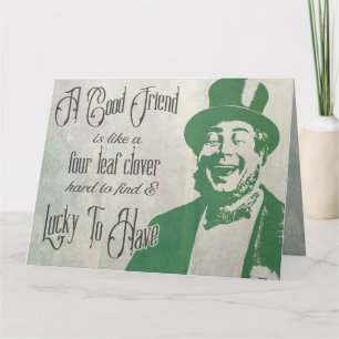 Saint Patricks Friendship Vintage Typography Card