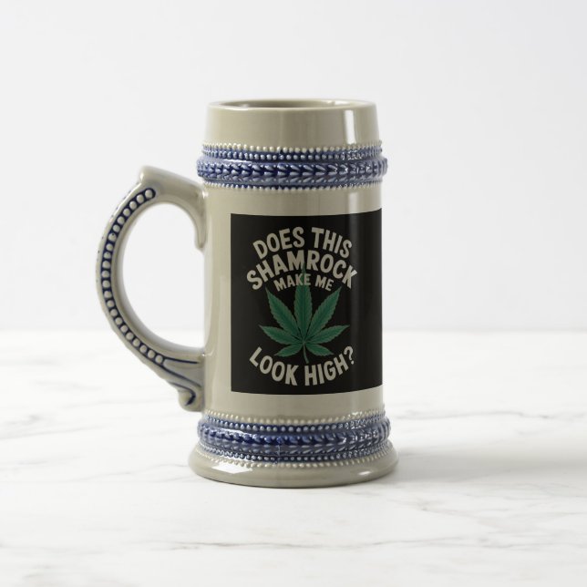 Saint Patricks Funny Party for Guys Great Parade  Beer Stein (Left)