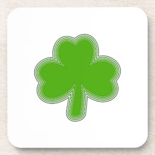 Saint Patrick's Shamrock Drawing Drink Coaster