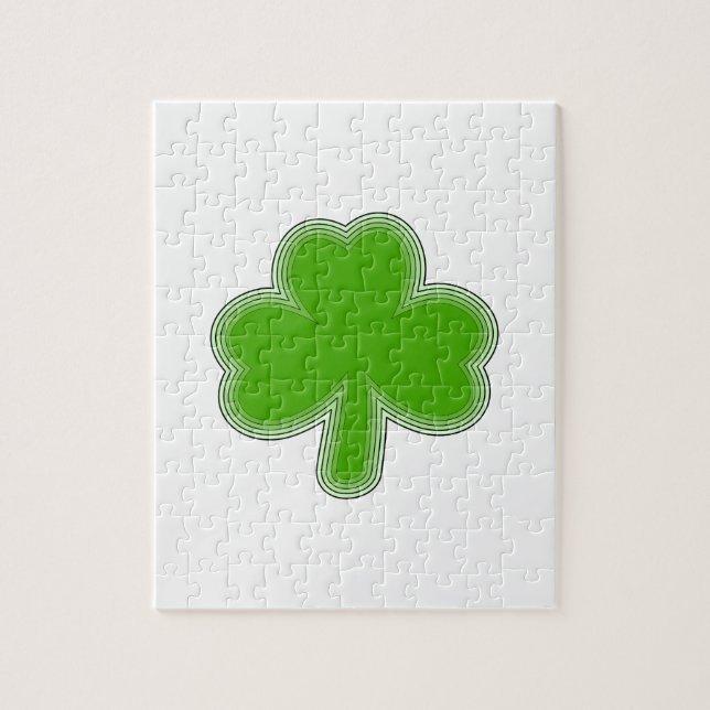Saint Patrick's Shamrock Drawing Jigsaw Puzzle (Vertical)