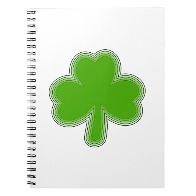 Saint Patrick's Shamrock Drawing Notebook (Front)