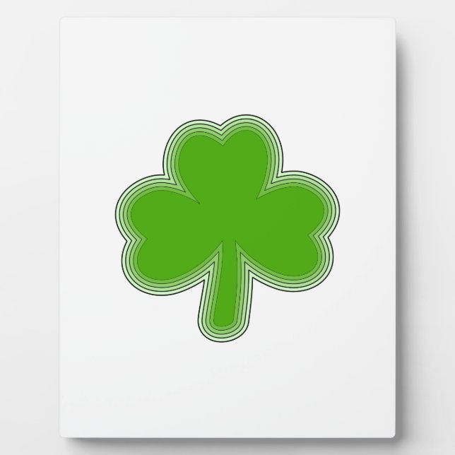 Saint Patrick's Shamrock Drawing Plaque (Front)