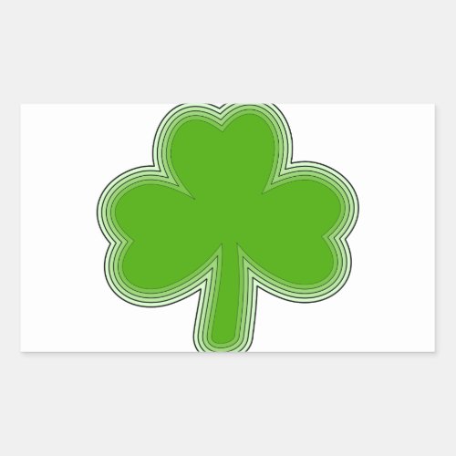 Saint PatrickS Shamrock Drawing Rectangular Sticker