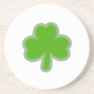 Saint Patrick's Shamrock Drawing Sandstone Coaster